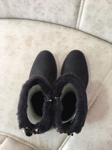 ботильоны без каблука: Полусапоги, Размер: 37, цвет - Черный, Новый — 3