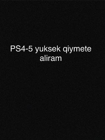 konsol satış: Xidmət: PS4 və PS5 konsollarının alışı Təsvir: - PlayStation 4 və — 1