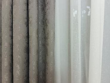 qonaq otagi ucun perdeler: Yeni, Pərdə, rəng - Boz, Ünvandan götürmə — 2