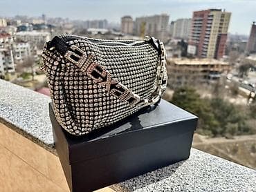 parca canta: Alexander Wang kristal bəzəkli çanta - Model: miniatür shoulder/çiyin — 4