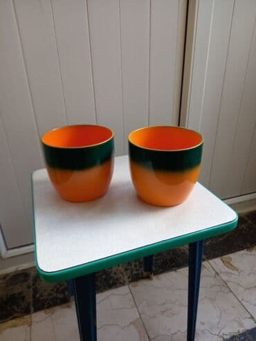 Müxtəlif dibçəklər Narıncı-yaşıl dibçəklər, 4