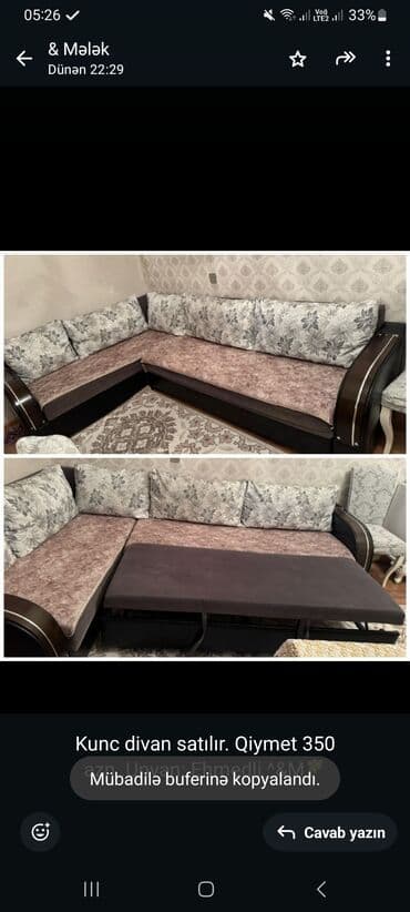 taxtalarin qiymeti: Künc divan — 1