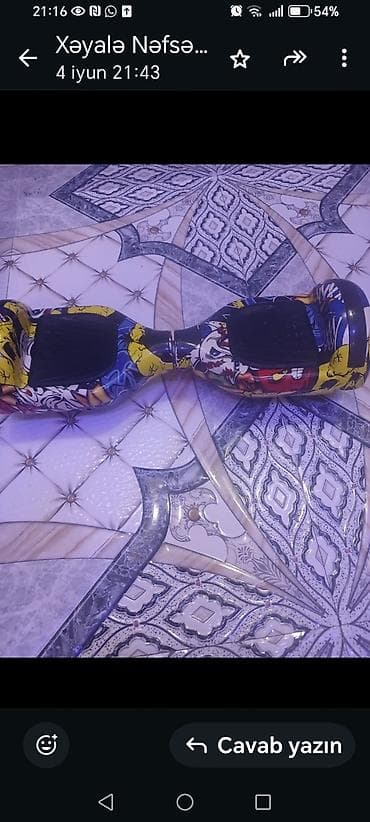 Qraffiti dizaynlı 6.5" hoverboard (self-balance scooter) - Rəngarəng