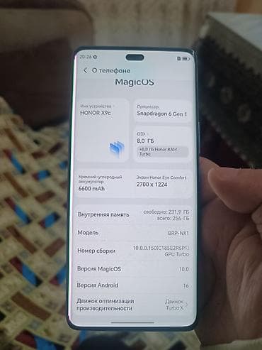 Honor X9c, 256 GB, rəng - Mavi, Qırıq