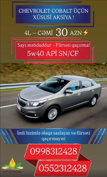 4 l, 5w40 lalafo.az -da 4 l, 5w40