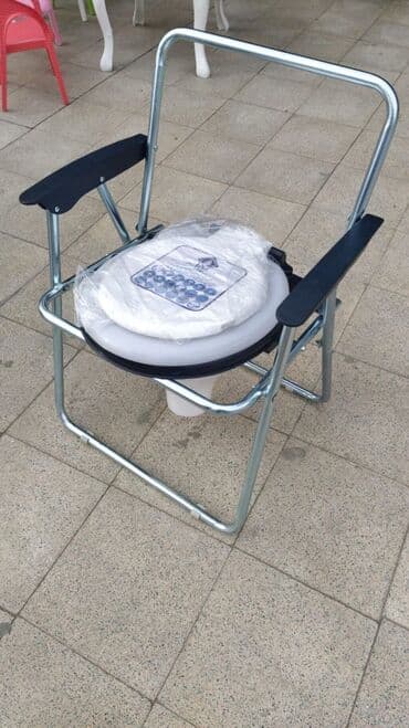 унитаз для инвалидов переносной: Xəstə və yaşlılar üçün karsok açılıb yığılır keyfiyyəti qalın demir — 1