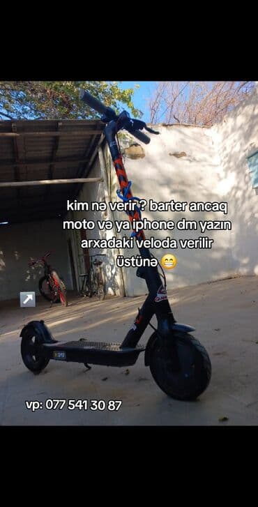 Velosiped aksesuarları: Wp 077 541 30 87 Elektrikli skuter 349 deyrem cuzi endirim olacaq — 1