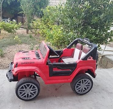 Uşaq üçün elektrikli maşın – “Super Car” tipli, qırmızı rəngdə — 1