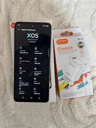 Мобильные телефоны и аксессуары: Infinix Hot 40, 256 ГБ, цвет - Зеленый, Сенсорный, Face ID — 6