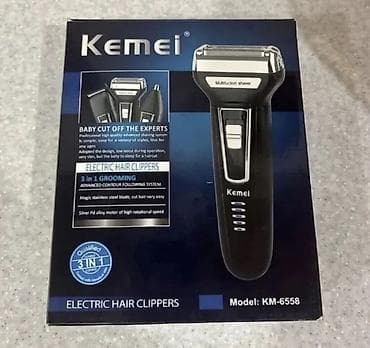 muncuqdan canta: Kemei KM-6558 3‑ü 1-də elektrikli trimmer və ülgüc seti — 2