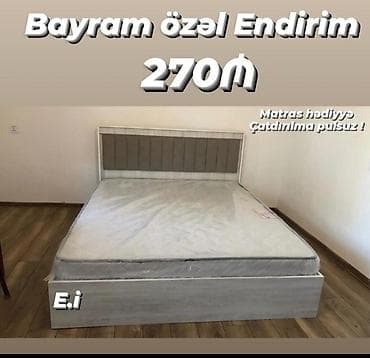 yataş matras: Yeni, İkinəfərlik çarpayı, Bazasız, Matras ilə, Siyirməsiz — 1