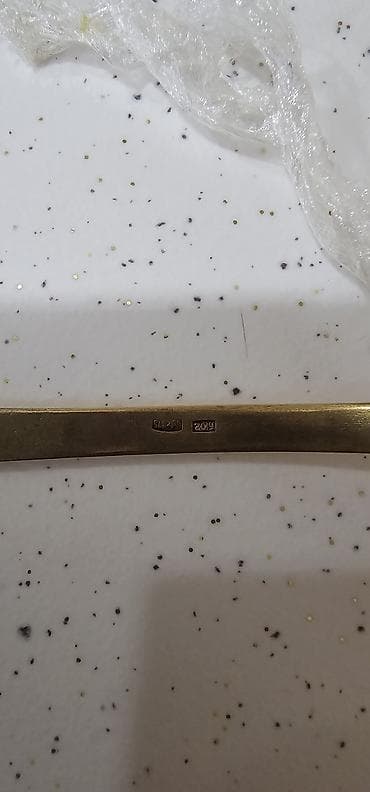 restoran aksesuarları: Gumus qasig tort qasigi -gumus: 875 prob ( damğalı metal, qızılı — 4