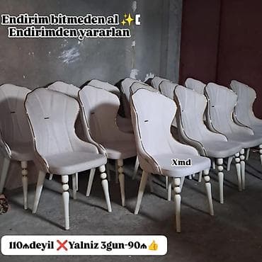 yedizdirmək ucun stul cexolu: Qonaq otağı üçün, Yeni, Qatlanmayan, rəng - Bej Stul — 1