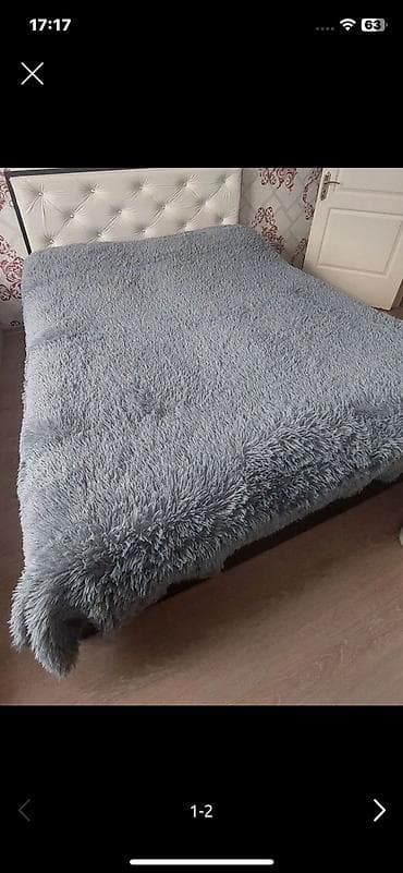 su canlari: Yataq üçün Yeni Xovlu rəng - Boz Yataq örtüyü, Ödənişli çatdırılma — 1