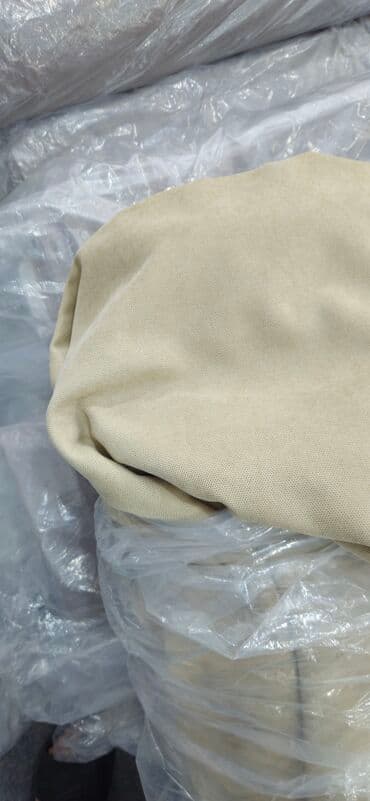 su çanı: Bej rəngdə toxuma parça - Material: sıx toxunmuş, xırda naxışlı — 4