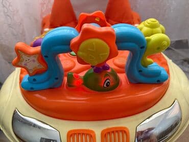 Yerimək üçün arabalar, çəliklər, əsalar, rollatorlar: Uşaq gəzdirəci – Fukang brendi, narıncı/bej rənglərdə. Xüsusiyyətlər — 2