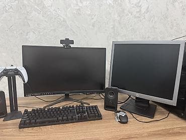 MSI və HP monitorlu stolüstü kompüter dəsti Tərkib: - MSI oyun