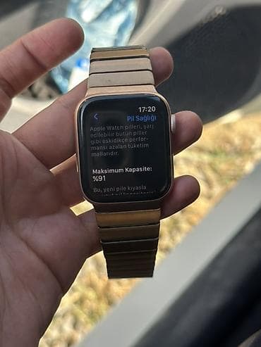 Smart saatlar: İşlənmiş, Smart saat, Apple, Аnti-lost, rəng - Qızılı — 1