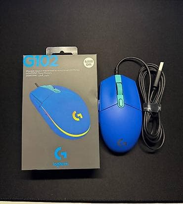 Logitech G102 LIGHTSYNC oyun siçanı – mavi rəng + USB tape -