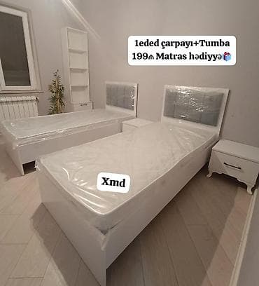 Təknəfərlik çarpayı, Matras ilə, Siyirməli — 1