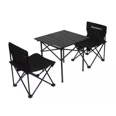 stol stul işlenmiş: Yeni, Dördbucaq masa, 2 stul, Açılan, Stullar ilə, Metal — 1