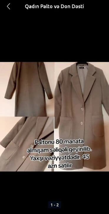 qadın üçün klassik sviterlər: Qadın palto və don dəsti — 1