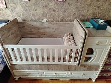 Oğlan və qız üçün, Yeni, Dördbucaq, Beşik, Dəstsiz, Matras ilə, Yellənmə mexanizmsiz