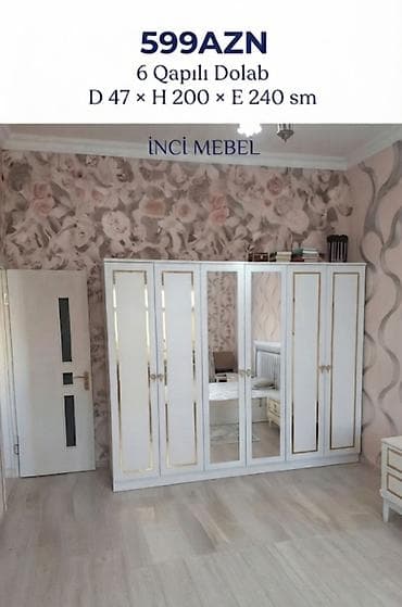 Yeni, 6 qapı, Güzgülü, Ağ, Açılan, Düz dolab lalafo.az -da Yeni, 6 qapı, Güzgülü, Ağ, Açılan, Düz dolab