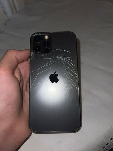 ucuz və keyfiyyətli telefonlar: IPhone 12 Pro Max, 128 GB, Space Gray, Qırıq — 2
