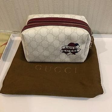 koja yubkalar: Gucci kosmetik çantası yeni - Rəng: açıq bej GG monoqram naxışlı — 2