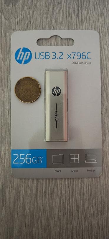 Flash kart HP, 256 GB, USB type C, Yeni