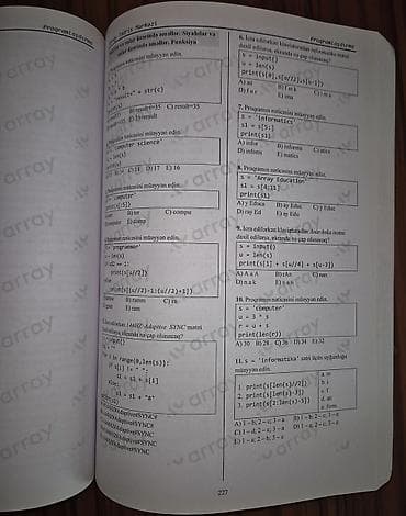 array informatika pdf: Array – “Abituriyentlər üçün İnformatika test bankı” (Yenilənmiş nəşr — 3