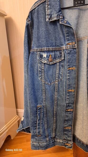 zara gödəkçə: Cins kurtka, Bershka, S — 5