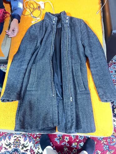 drap paltolar erkaklar uchun: Palto, H&M, S, rəng - Boz — 4