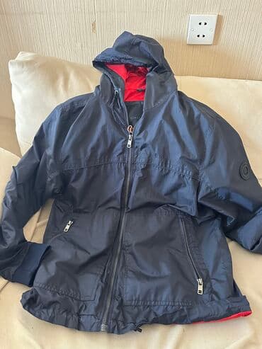 kisi pencekleri: Мужская ветровка, темно-синего цвета, б/у, в идеальном состоянии — 1