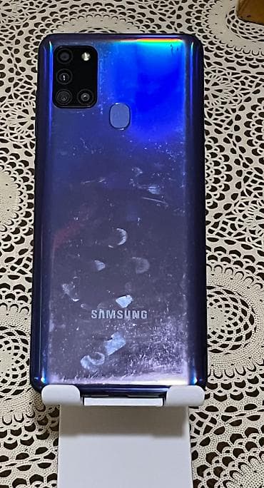 samsung es: Samsung Galaxy A21S, 32 GB, rəng - Göy — 4