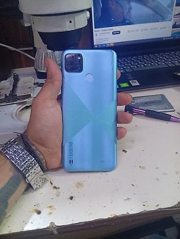 Realme C21Y, 64 GB, rəng - Mavi, Barmaq izi lalafo.az -da Realme C21Y, 64 GB, rəng - Mavi, Barmaq izi