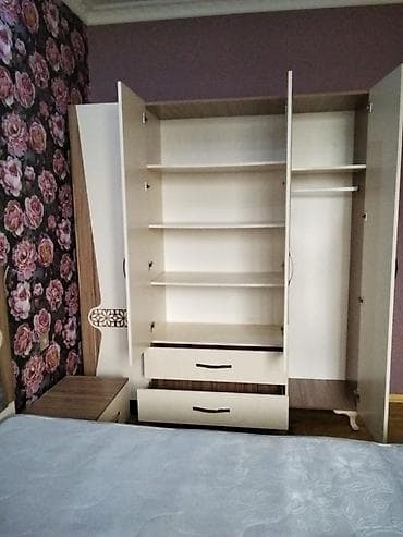 komod mebel: Двуспальная кровать, 2 тумбы, Германия, Новый — 2
