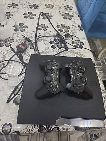 sony usilitel: Sony PlayStation 3 (PS3) Slim oyun konsolu Əla Vəzyətdədirr Oyun — 4