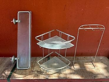 Hamam üçün metal və şüşə aksesuar dəsti - 2 mərtəbəli künc rəf lalafo.az -da Hamam üçün metal və şüşə aksesuar dəsti - 2 mərtəbəli künc rəf