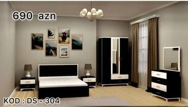 qiz ucun kravatlar: 2 təknəfərlik çarpayı, Dolab, Komod, 2 tumba, Türkiyə, Yeni — 5