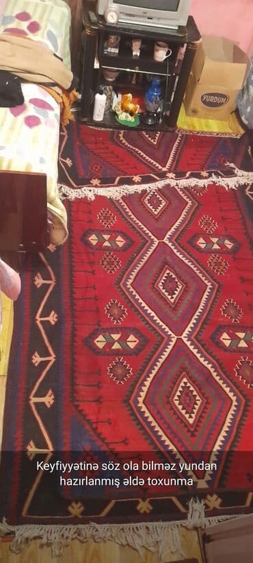 старинные напольные часы для дома: Əl toxuması yun xalça - Material: təbii yun, əl ilə toxunma - Dövr — 2