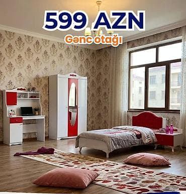 klassik: Gənc otağı dəsti – 599 AZN Komplektin tərkibi: - Tək nəfərlik çarpayı — 1