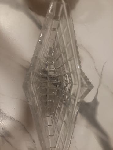 sekilleri cekmek: Qablıq üçün kristal şirniyyat qabı - Material: şəffaf kəsimli — 4