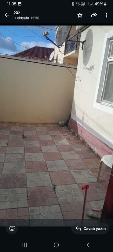 yevlax kirayə ev: 45 kv. m, 1 otaqlı, Qaz, İşıq, Su — 5