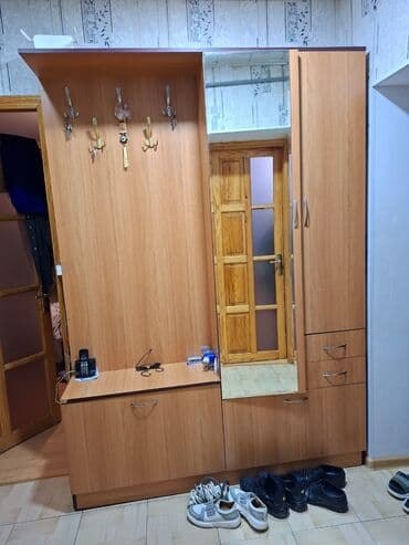 mdf panel: İşlənmiş, Açılan, Düz dolab, Dəhliz dolabı — 1