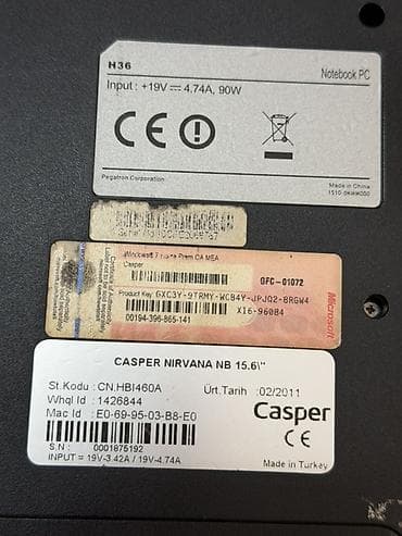 Casper Nirvana NB noutbuk Bataryası çalışmıyor şarjda işletmek olar — 4