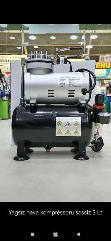 hava kompresör: Yağsız hava kompressoru sessiz 3 litr yeni geldi 170 man — 2