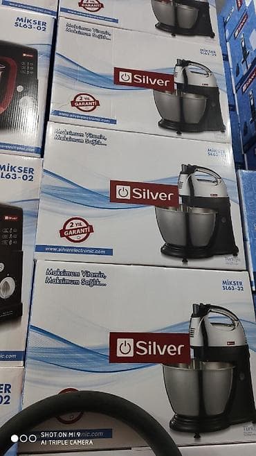 Mikserlər: Mikser mixer qabli mikser Silver Turk markasi 350 watt guc 5 suretli — 7