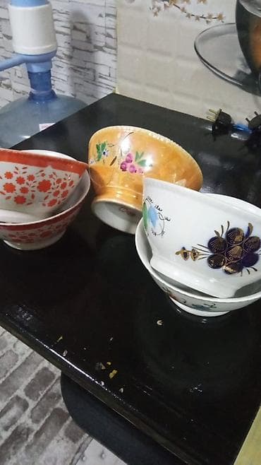 hamam akses: Çini kasalar dəsti - Müxtəlif ölçülərdə 6 ədəd çini/porşelen kasa - — 1